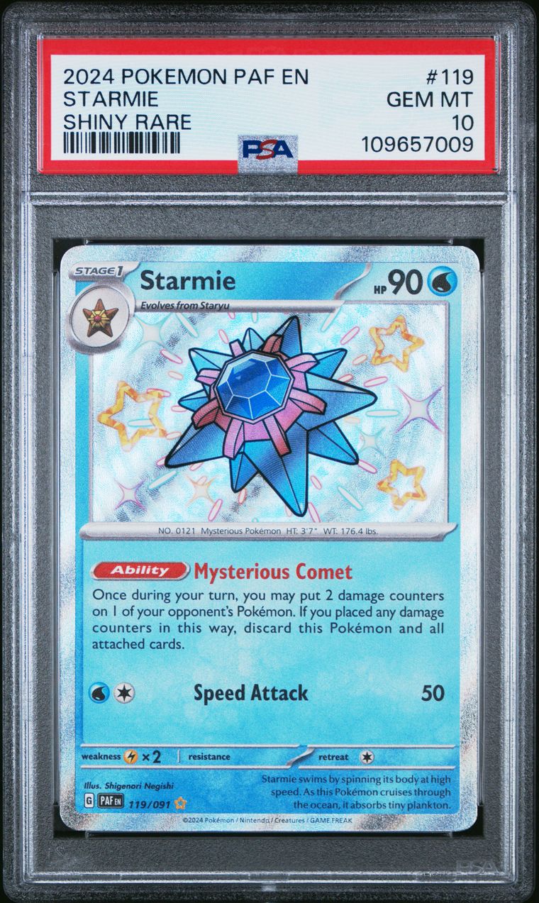 PSA 10 2024 Pokemon Paf En-Paldean Fates 119 Starmie Shiny Rare, PSA 10