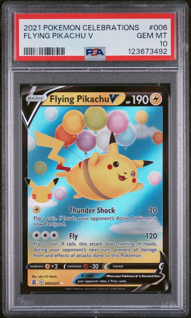 PSA 10 2021 Pokemon Celebrations 006 Flying Pikachu V, PSA 10