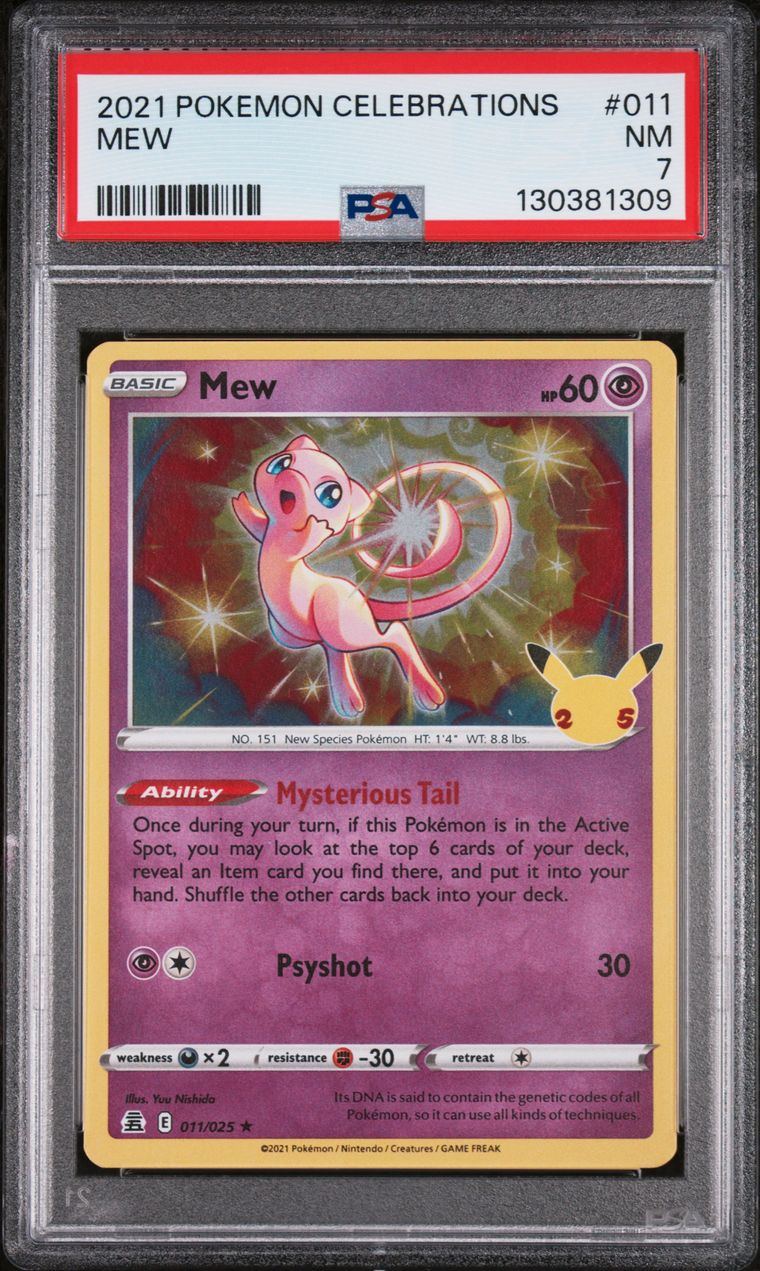 PSA 7 2021 Pokemon Celebrations 011 Mew, PSA 7
