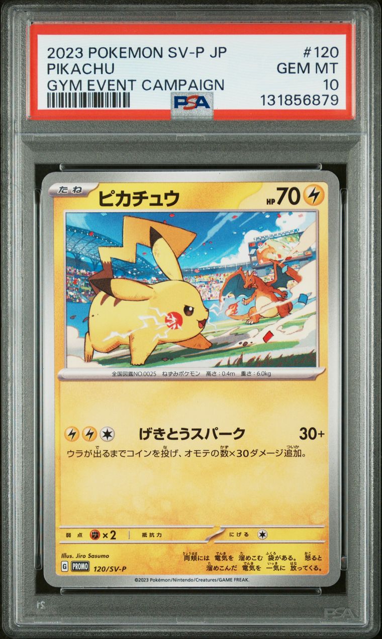 PSA 10 2023 Pokemon Japanese Sv-P Promo 120 Pikachu Gym Event Campaign, PSA 10