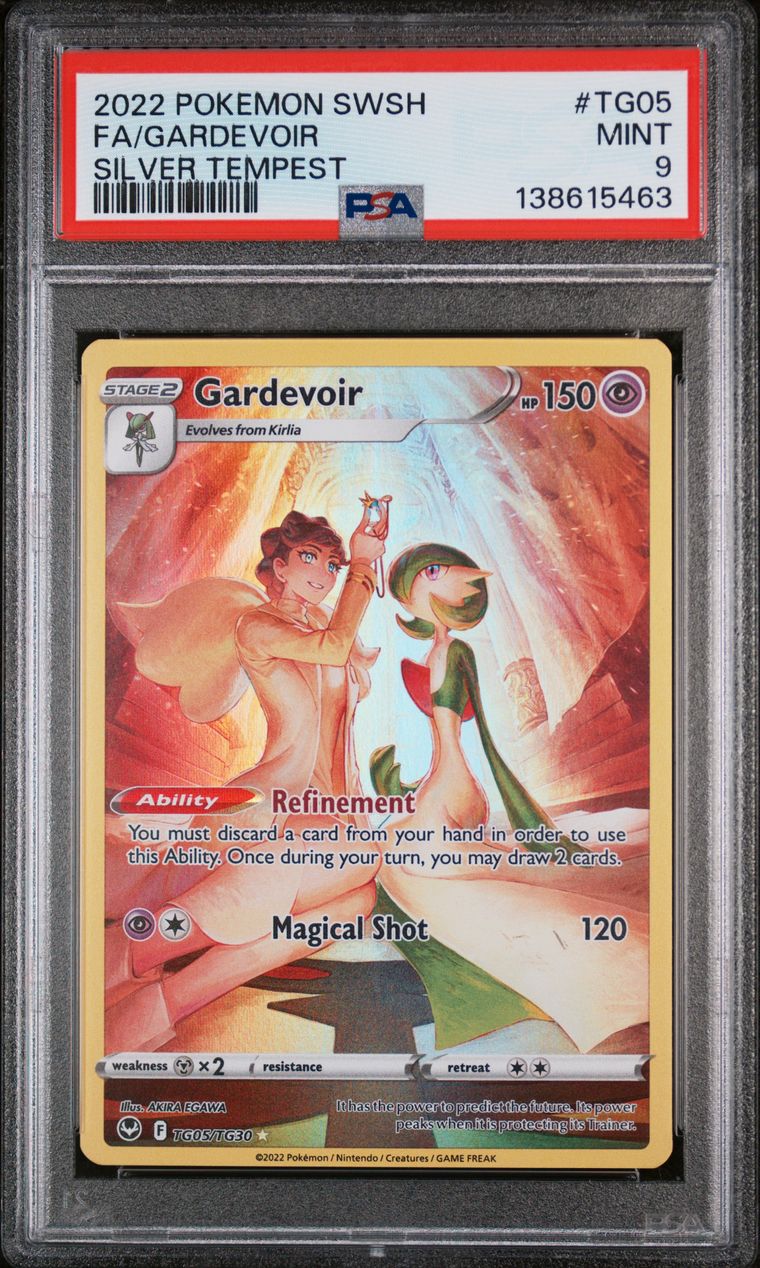 PSA 9 2022 Pokemon Sword & Shield Silver Tempest Tg05 Full Art/gardevoir, PSA 9