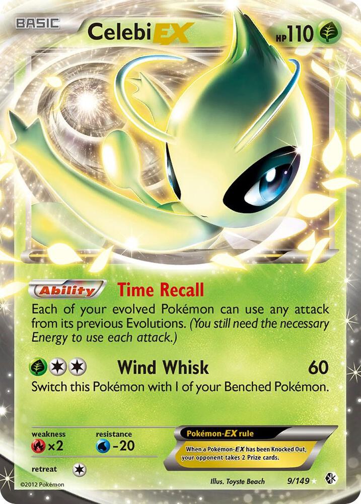 PSA 9 2012 Pokemon Black & White Boundaries Crossed 9 Celebi Ex, PSA 9
