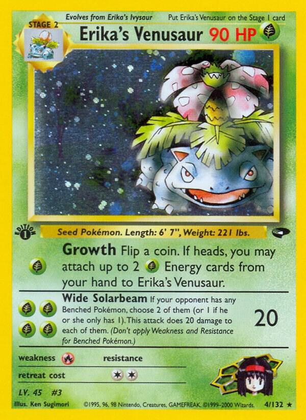 PSA 5 2000 Pokemon Gym Challenge 4 Erika's Venusaur Holo, PSA 5