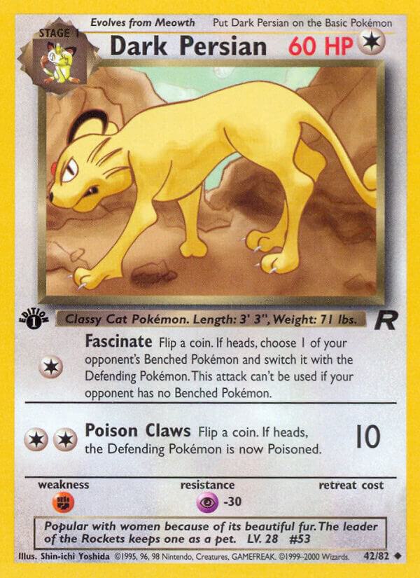 PSA 9 2000 Pokemon Rocket 42 Dark Persian, PSA 9