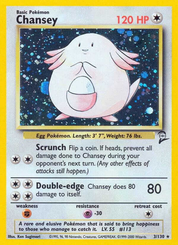 PSA 8 2000 Pokemon Game Base II 3 Chansey-Holo, PSA 8
