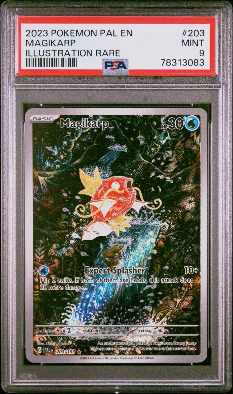 PSA 9 2023 Pokemon Pal En-Paldea Evolved 203 Magikarp Illustration Rare, PSA 9