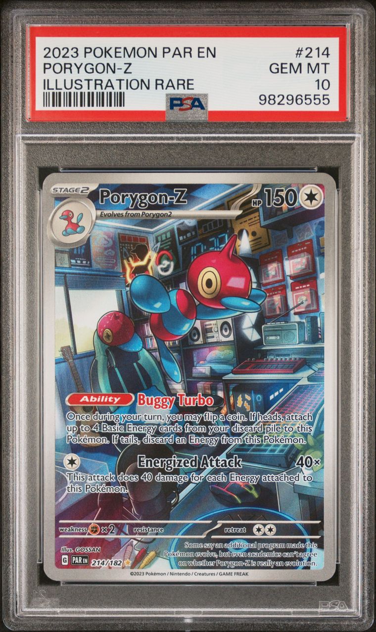 PSA 10 2023 Pokemon Par En-Paradox Rift 214 Porygon-Z Illustration Rare, PSA 10