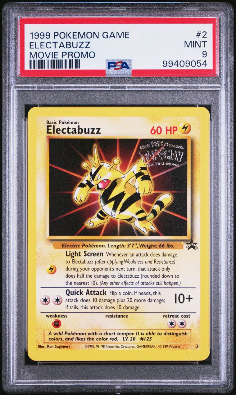 PSA 9 1999 Pokemon Game Movie 2 Electabuzz Movie Promo, PSA 9