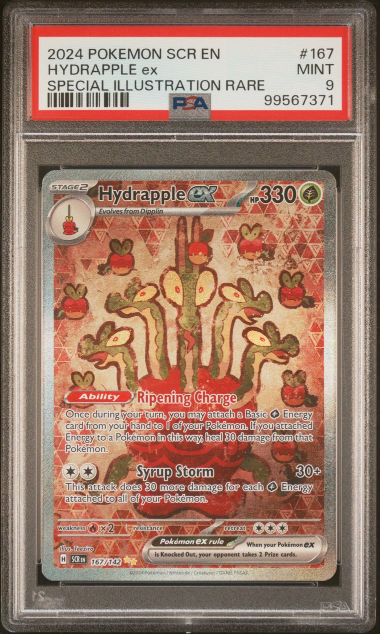 PSA 9 2024 Pokemon Scr En-Stellar Crown 167 Hydrapple Ex Special Illustration Rare, PSA 9